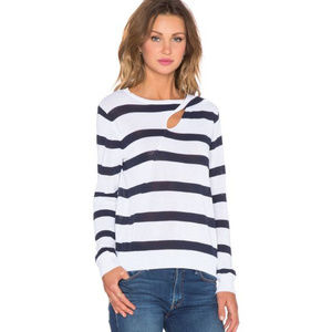 A.L.C. striped Robinson sweater cut out neck